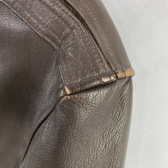 Cooper Type A-2 Brown Goat Skin Leather Flight USA Made Bomber Jacket Men’s SOLD - Picture 8 of 13